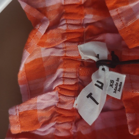 THML Quilted Gingham Sleeve Top size XS - Picture 5 of 9